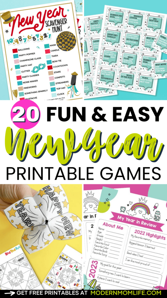 New Year Printable Games