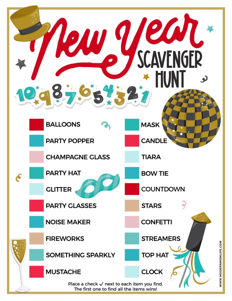 New Years Scavenger Hunt