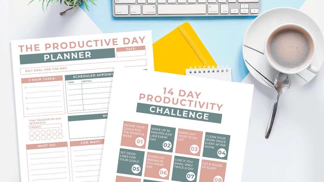 Free Productivity Planner Printable Download + 14 Day Challenge