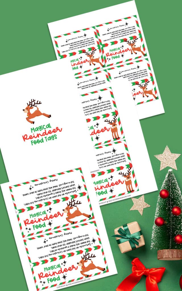 Reindeer Food Tag