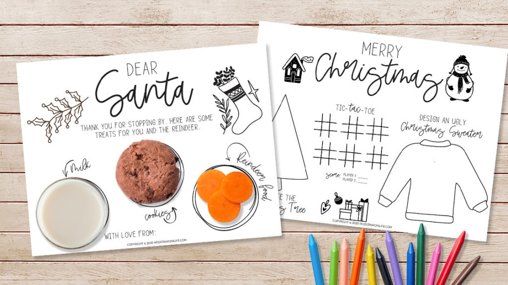 Santa Placemat Printable