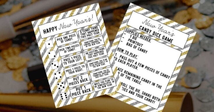 Image for Simple New Year Dice Game for Kids