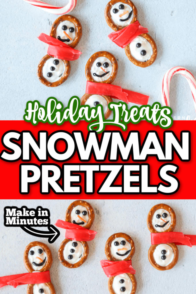 Snowman Pretzels