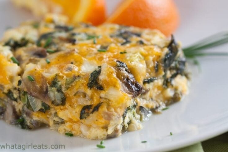 Image for Cheesy Mushroom Spinach Egg Casserole