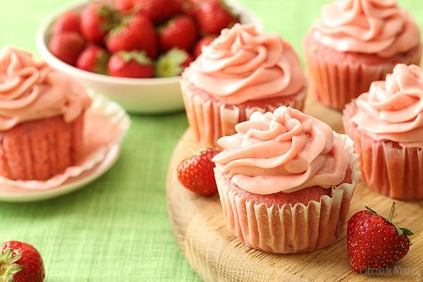 Image for Strawberry Cupcakes with Cream Cheese Frosting