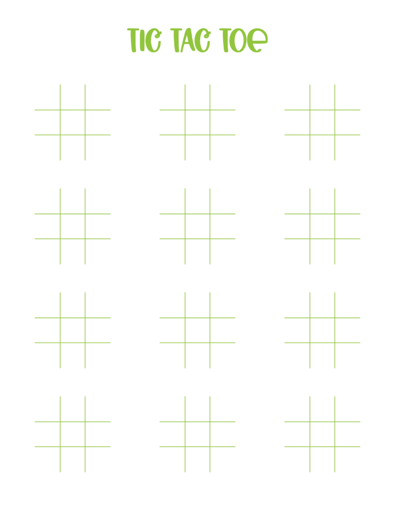 St. Patrick's Day Worksheets Tic Tac Toe
