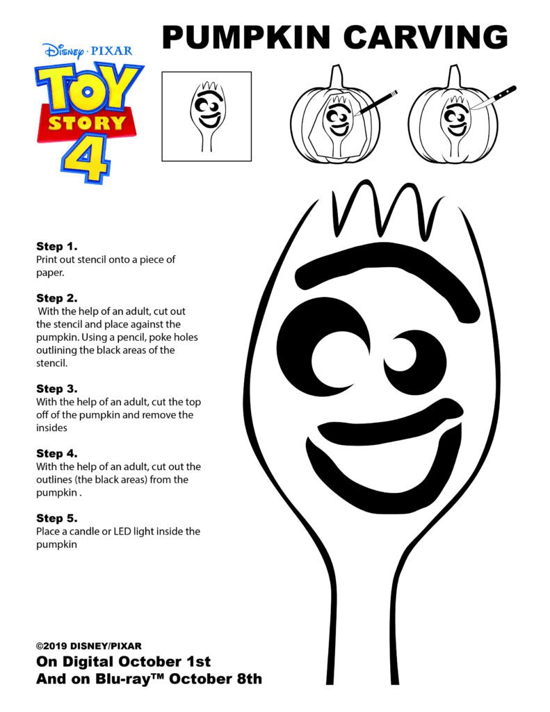 Forky Pumpkin stencil