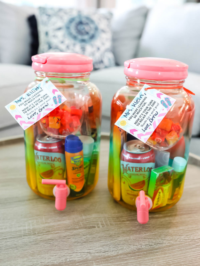 DIY Crayon Candy Jar Teachers Gift 