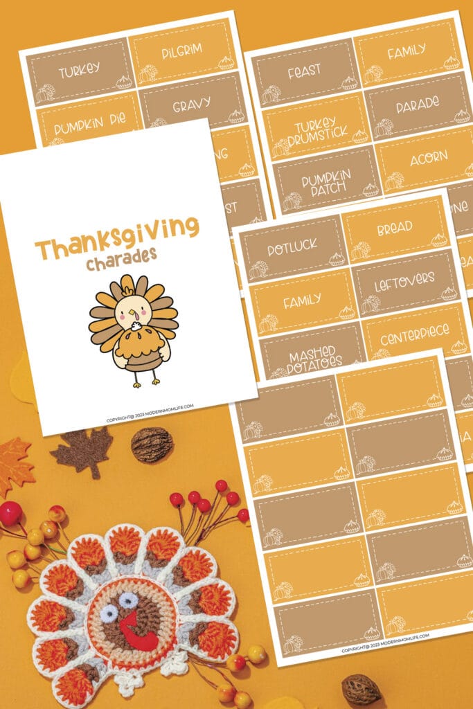 Thanksgiving Charades for kids
