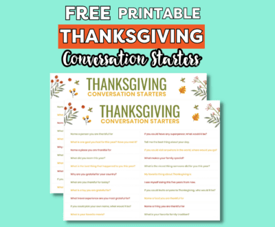 Thanksgiving Conversation Starters Printable