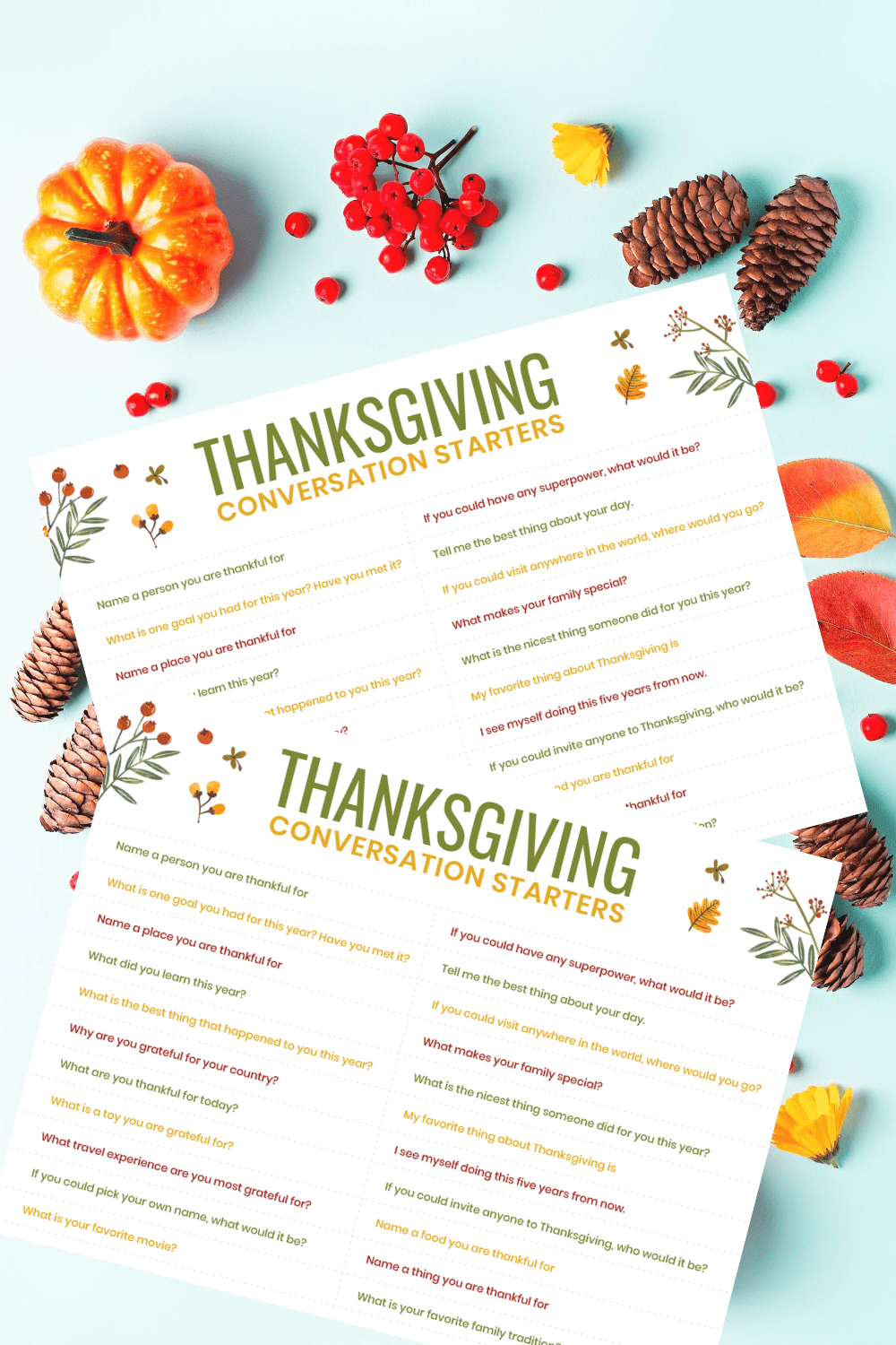Thanksgiving Conversation Starters