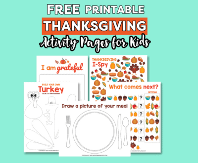 Thanksgiving Activity Pages for Kids