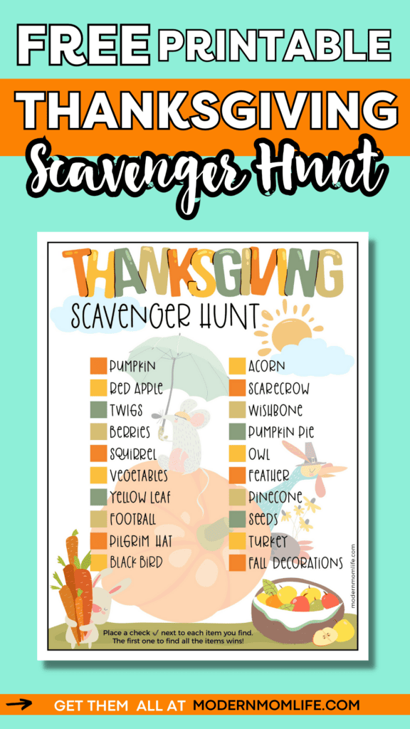 Thanksgiving Scavenger Hunt