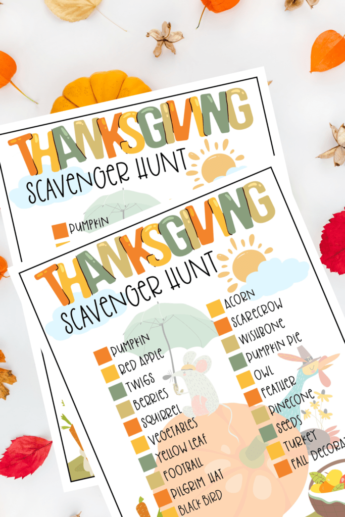 Thanksgiving Scavenger Hunt