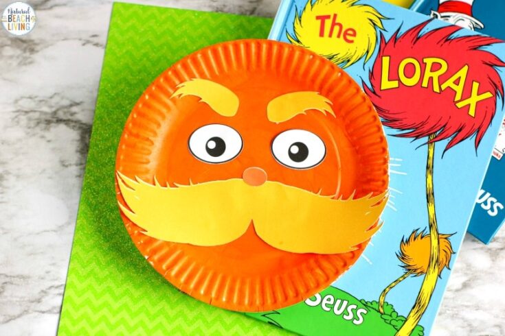 Image for The Lorax Paper Plate Craft with Free Lorax Template