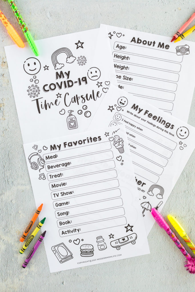 Time Capsule Worksheets-