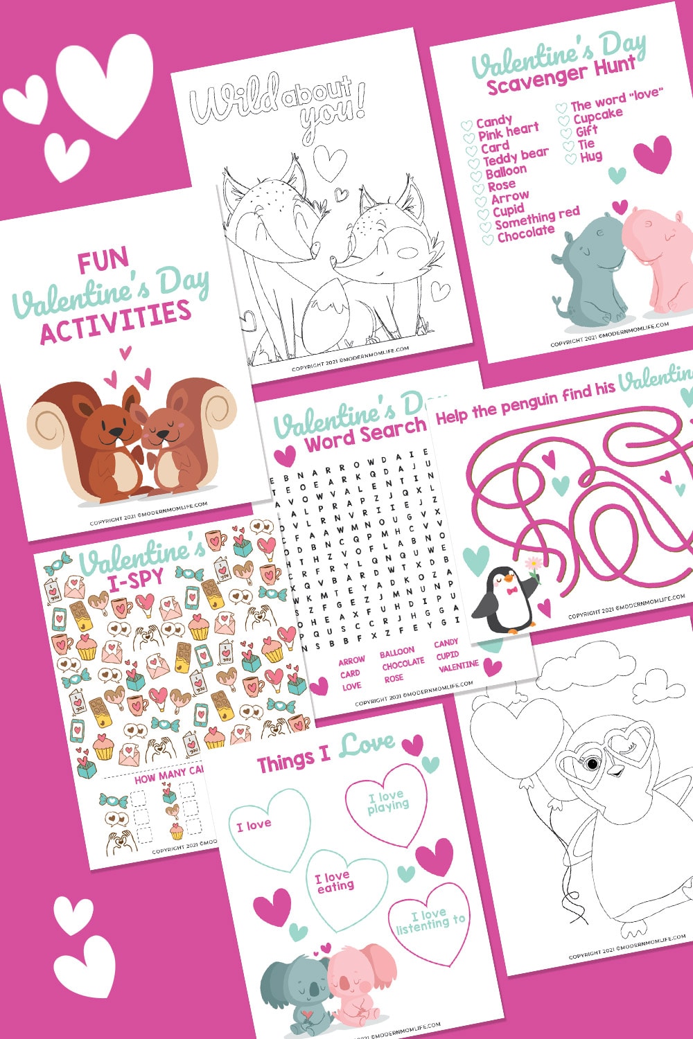 Valentine's Day Worksheets for Kids - Modern Mom Life