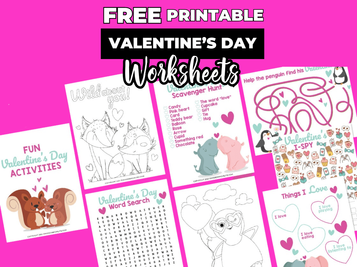 FREE Valentine's Day Worksheets for Kids - Modern Mom Life