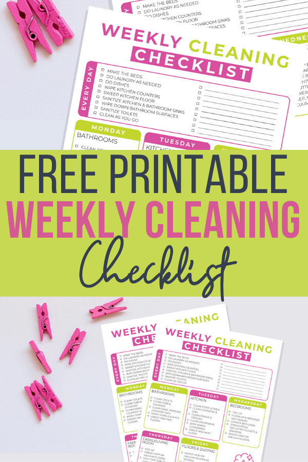 Weekly Cleaning Checklist