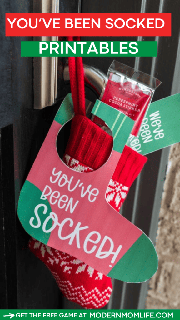 You've Been Socked Game printables
