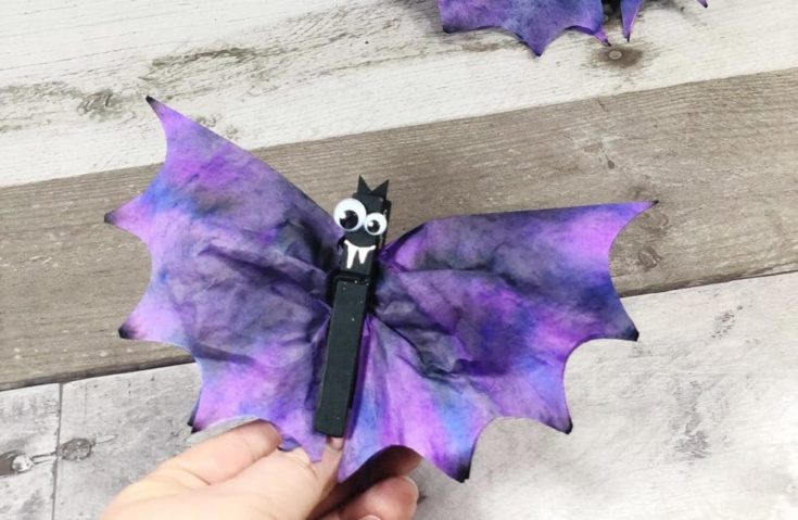 Image for Coffee Filter Bats Halloween Craft for Kids