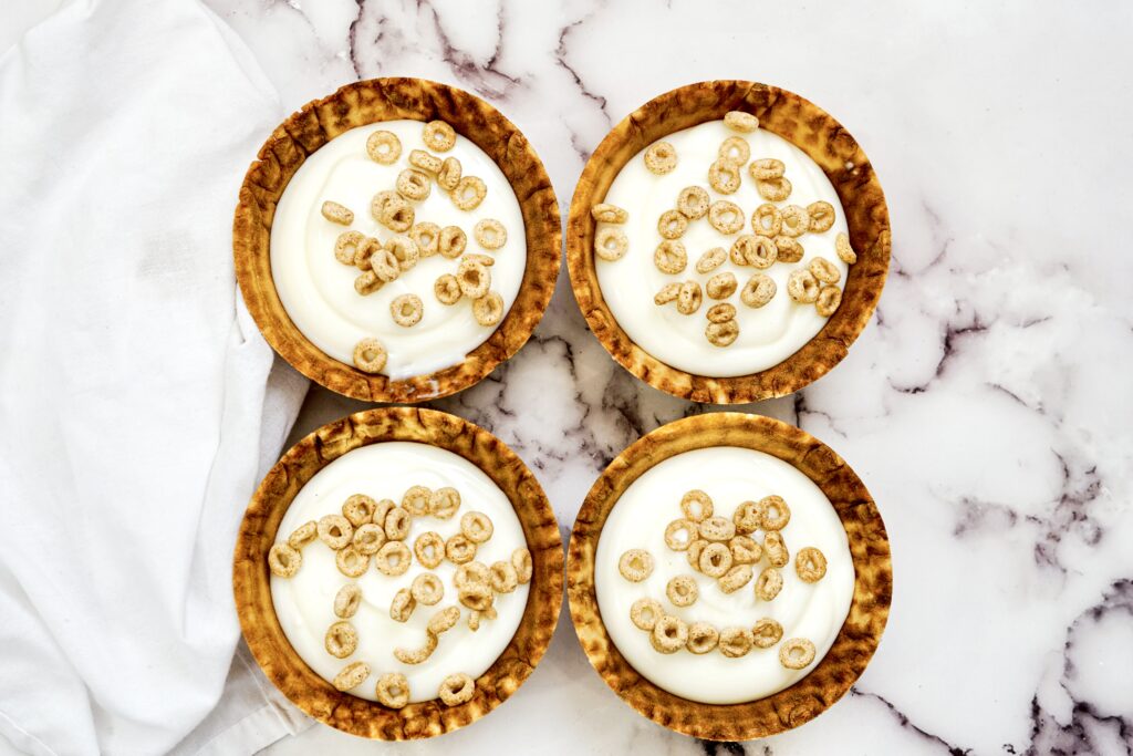 cheerios in waffle bowls