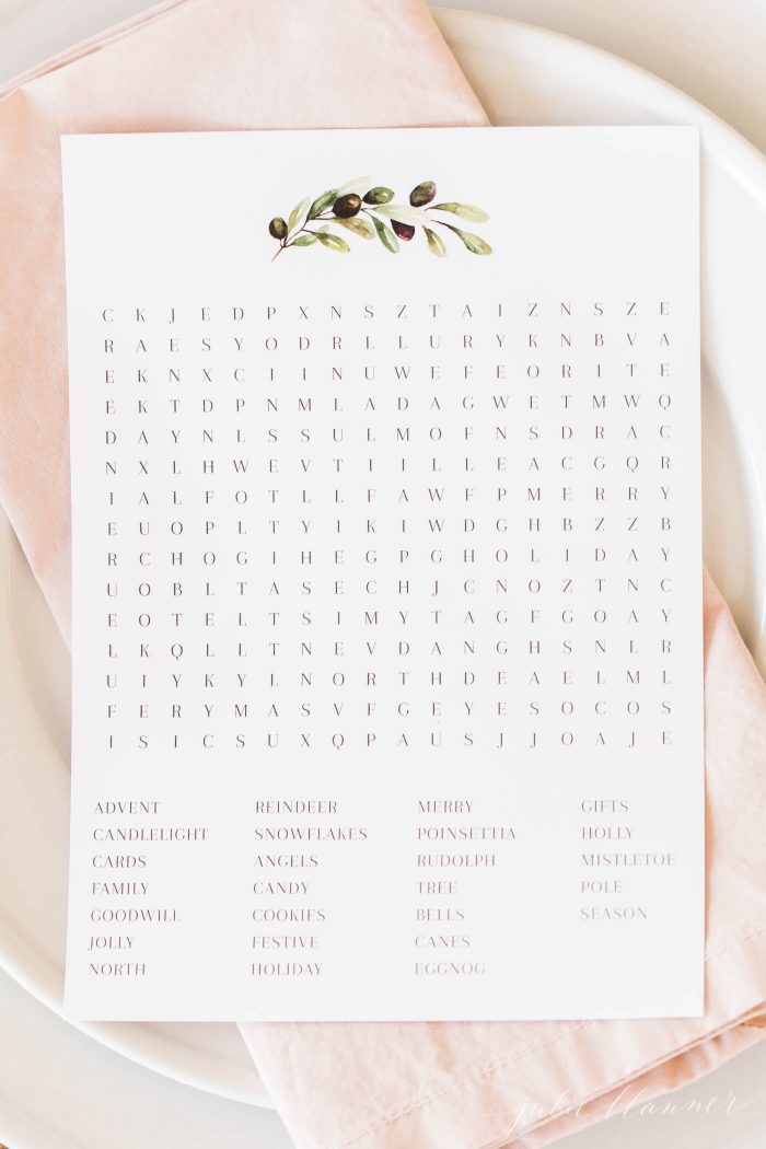 Christmas word search