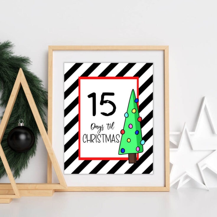 Image for \ Christmas Countdown Signs to Frame for Holiday Decor