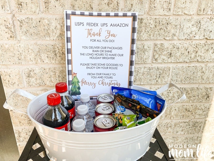 delivery driver thank you printable