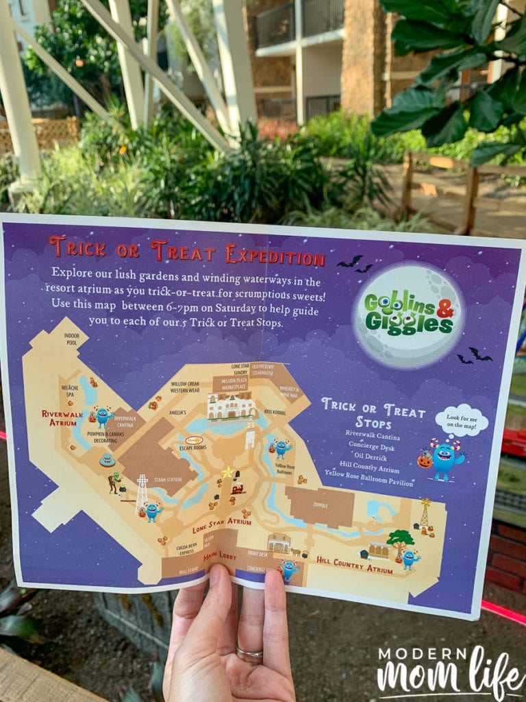 Gaylord Texan Trick or Treating Map