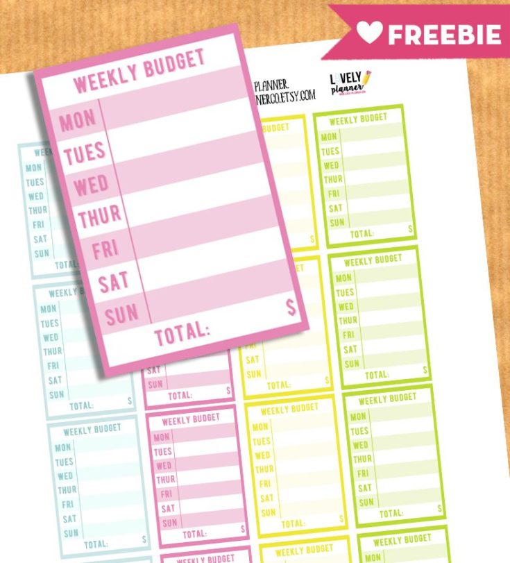 Image for Free Weekly Budget Planner Stickers