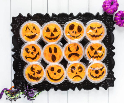 Jack o Lantern Fruit cups