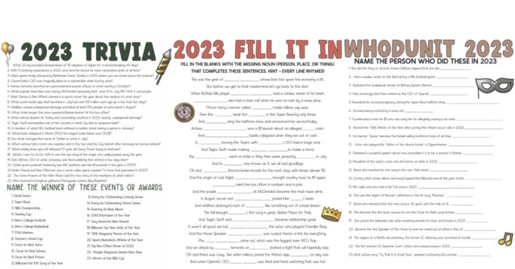 Image for 2023 Trivia New Year's Eve Games