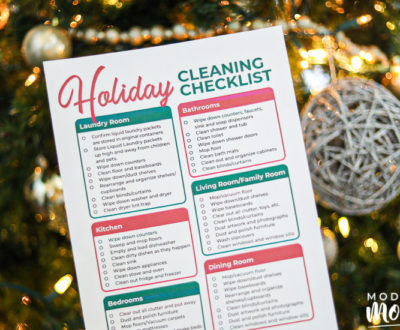 Holiday Cleaning Checklist