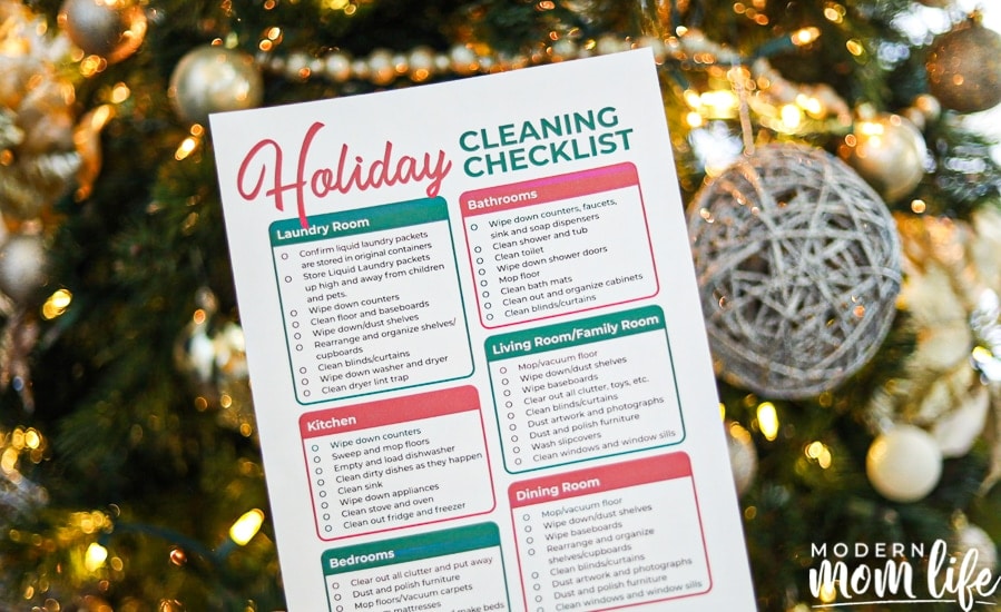 Holiday Cleaning Checklist