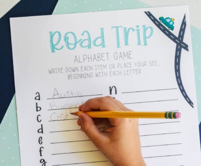 road trip printable workbook