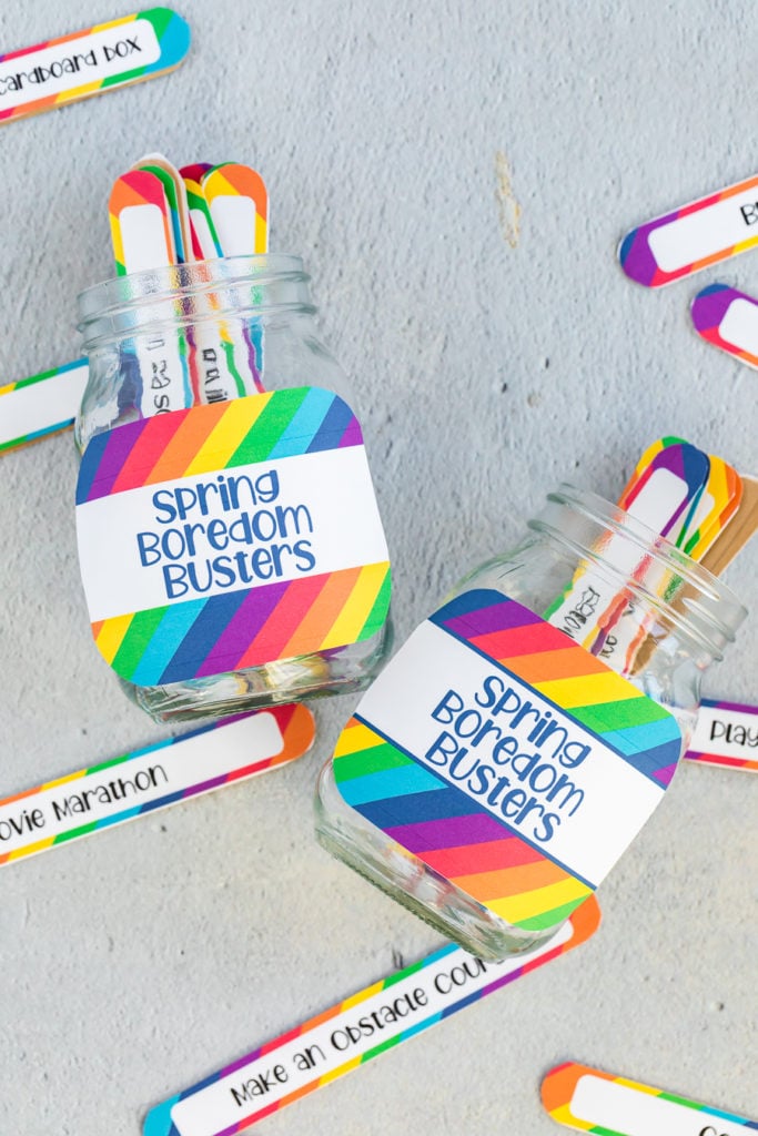 spring boredom buster jar