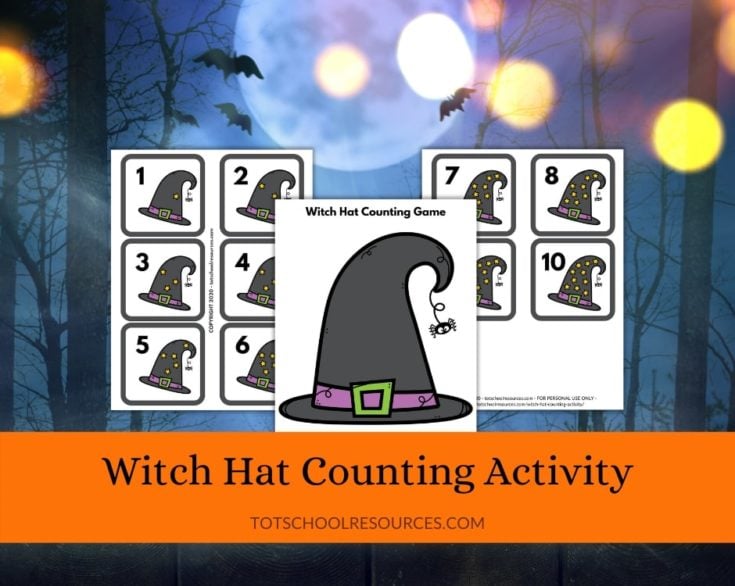 Image for Halloween Witch Hat Counting Activity 